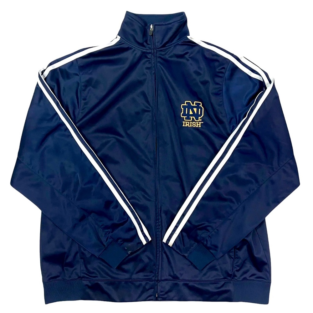 Vintage Adidas Notre Dame Fighting Irish blue track jacket size XL